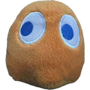 Ms. Pac-Man Orange Ghost Clyde Plush Toy Bandai Namco Factory Pacman Arcade